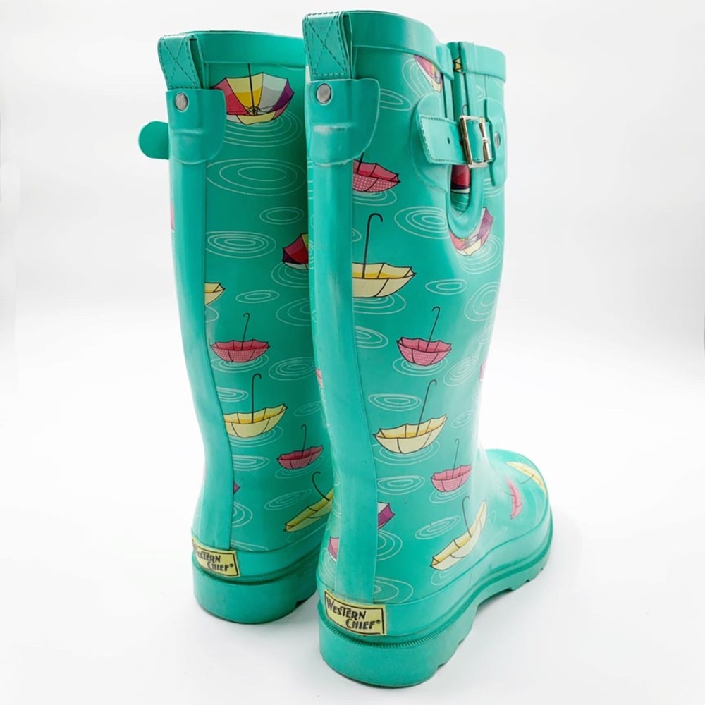 *SOLD* Western Chief Womens Size 8 Tall Rubber Rain Boots - Picture 4 of 16
